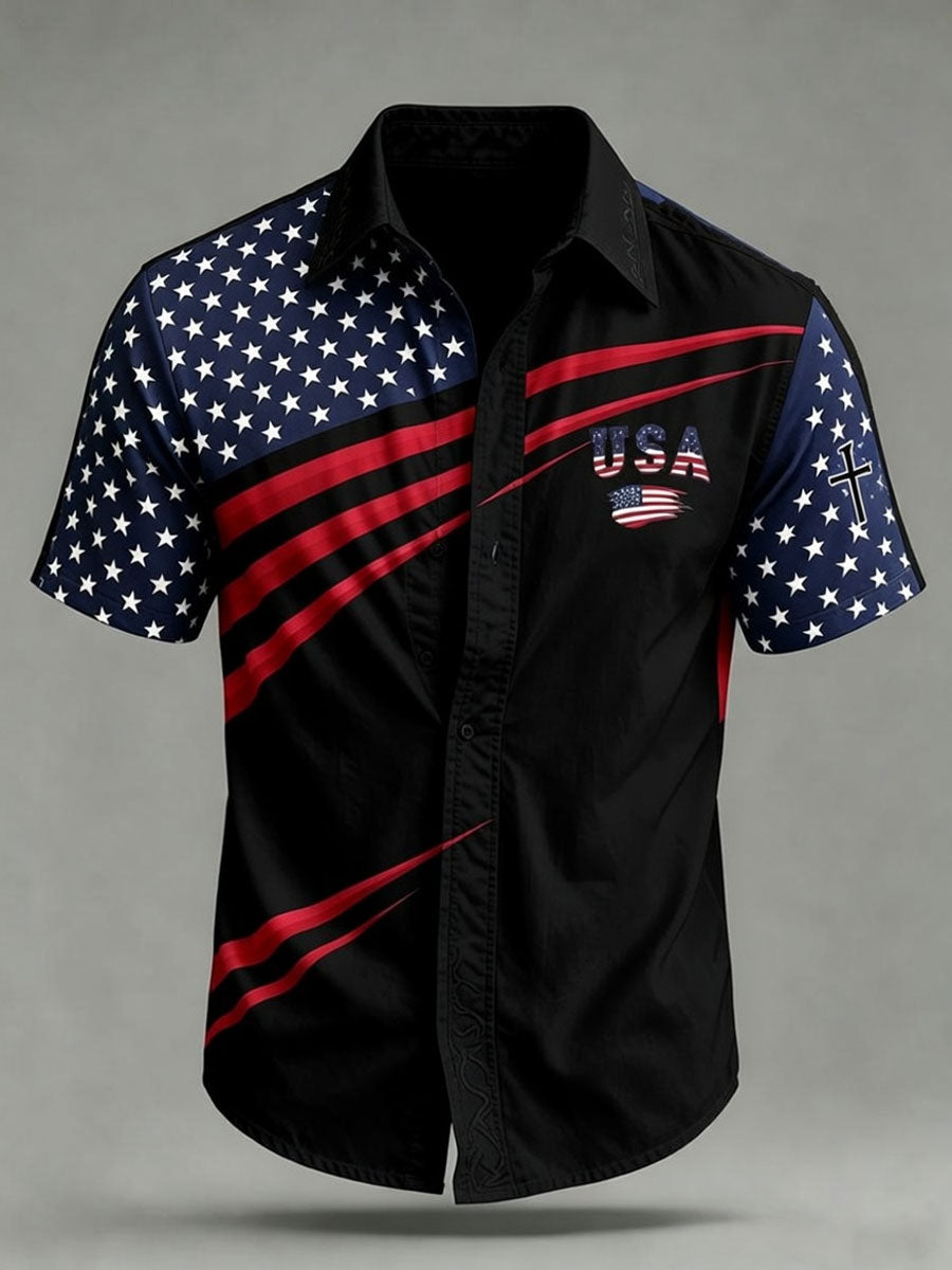 Men'S 250Th Anniversary National Faith Print Shirt