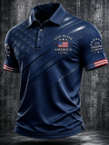 Men'S Printed Polo Shirt For USA 250Th Anniversary