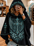 Women's One Nation Under God Cross-Print Hoodie