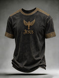 Men'S Vintage Vintage Faith Printed Casual T-Shirt