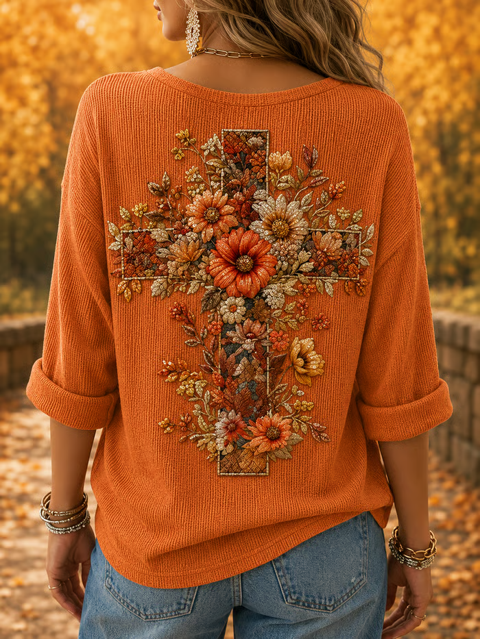 Women'S Fall For Jesus He Never Leaves T-Shirt