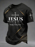 Men'S Faith Print Casual Top