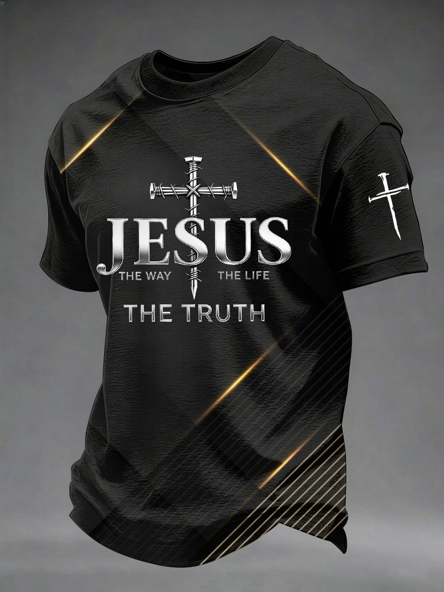 Men'S Faith Print Casual Top