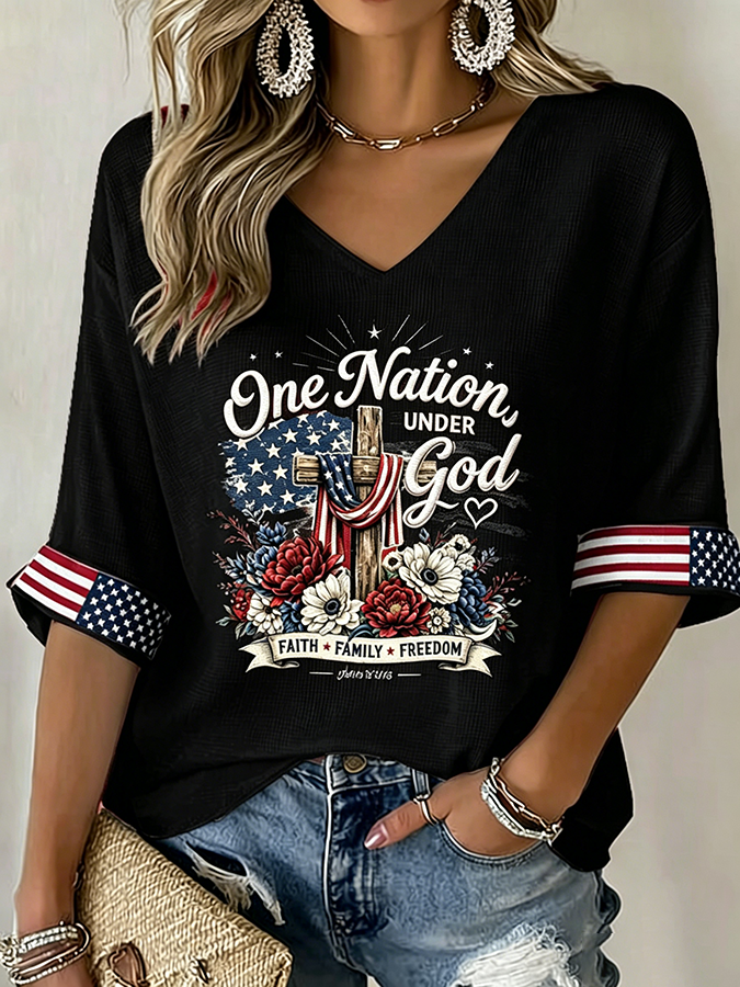 Women'S Flag Faith Printed Vest
