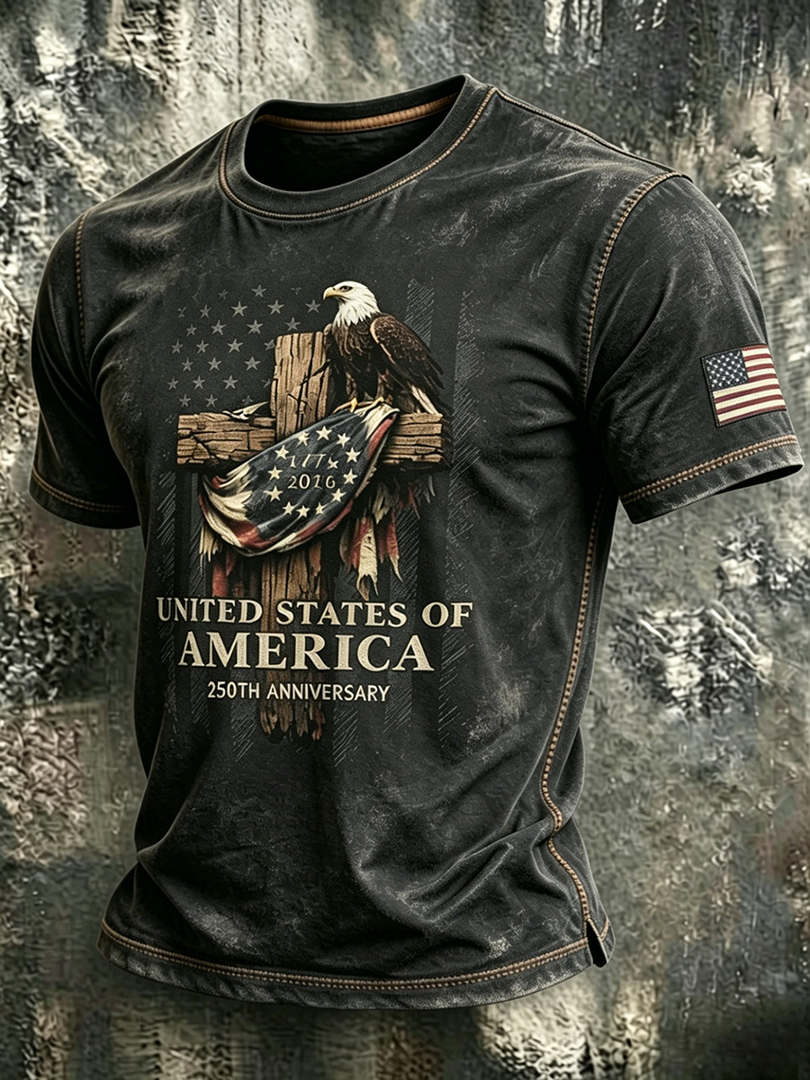 250Th Anniversary Commemorative Faith Printed Round Neck T-Shirt In The United States