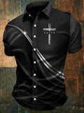 Men's Faith Cross Printed Casual Shirt