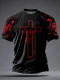 Men'S Faith Printed Casual Short Sleeves T-Shirt