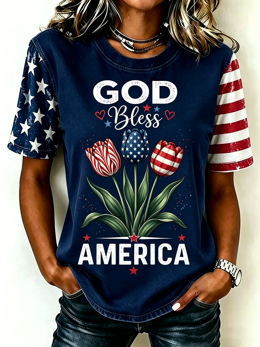 American Women's 250th Anniversary Faith Printed Top