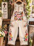 Women's casual autumn plaid patchwork jumpsuit