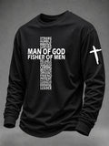 Men'S Faith Printed Casual Long Sleeved T-Shirt