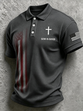 Men's God Good Cross Flag Retro Shirt