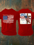 Men's America Flag Print Short Sleeve T-Shirt
