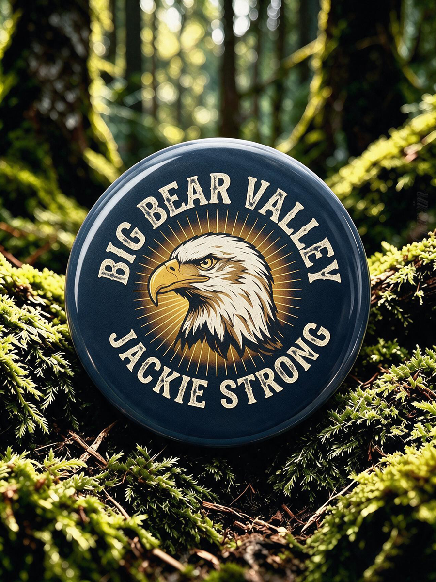 Unisex Big Bear Valley Jackie Strong Button