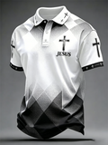 Men's Faith Print Casual Polo