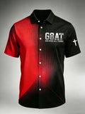 Men'S Faith Printed Casual Collar Shirt