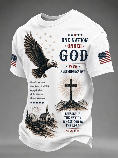 250Th Anniversary Commemorative Faith Printed Round Neck T-Shirt In The United States