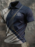 Men's Faith Cross Printed Polo Shirt