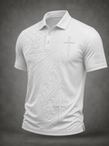 Men'S Casual American 250Th Anniversary And Faith Printed Polo Shirt