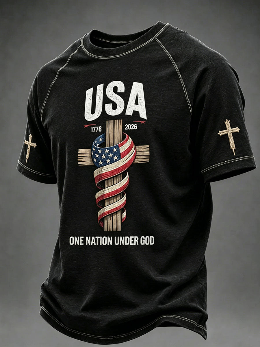 Men's American cross T-shirt