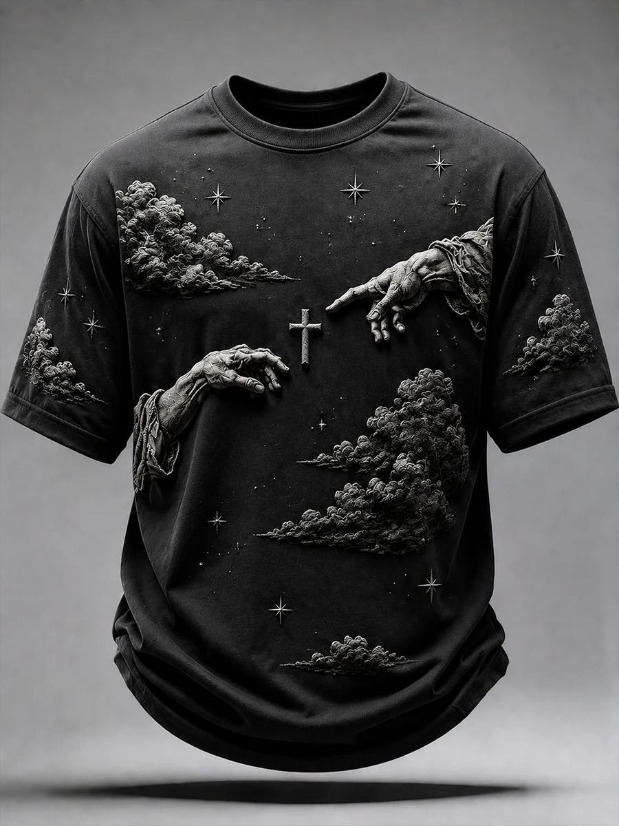 Men'S Faith Short Sleeved Round Neck T-Shirt