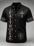 Men'S Faith Printed Casual Collar Shirt