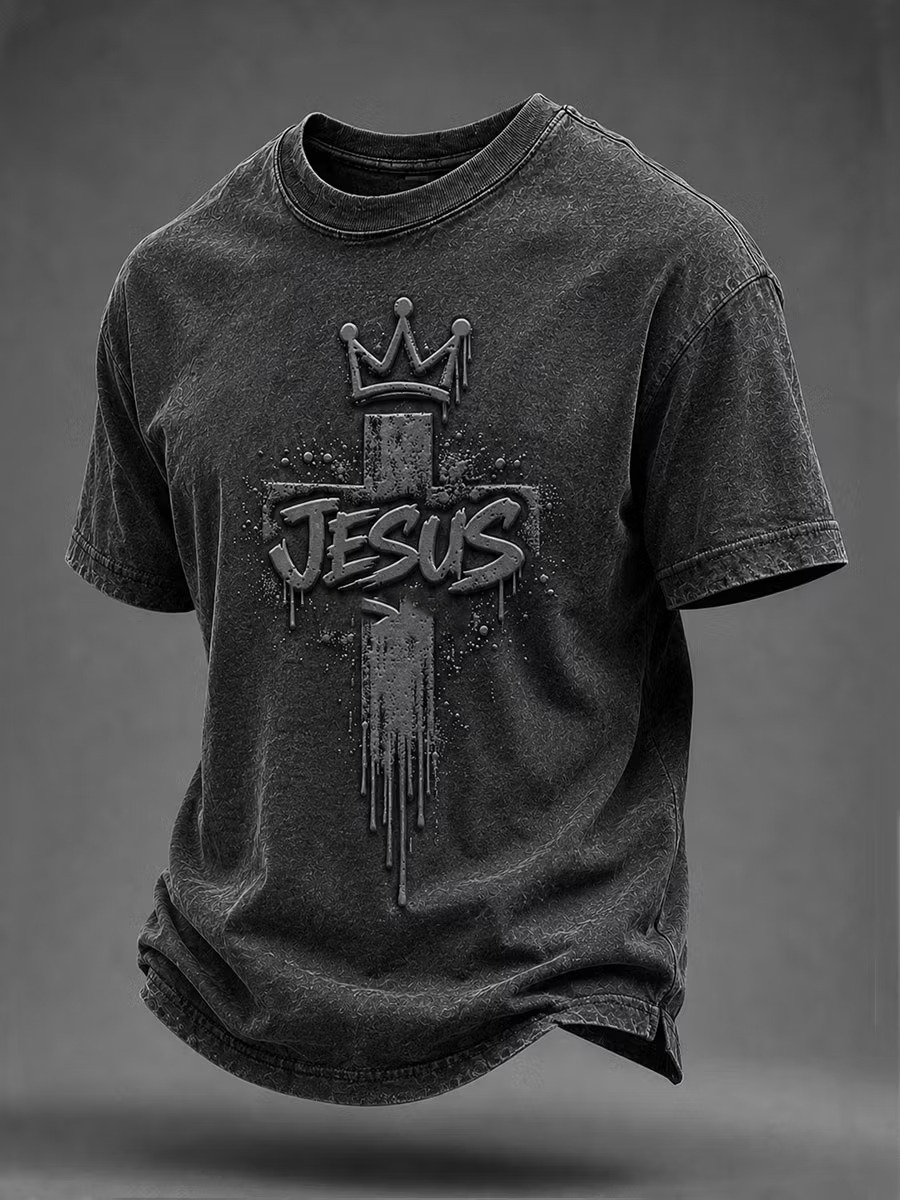Men's Retro Print Short-Sleeve T-Shirt