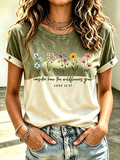 Women'S Retro Faith God Has A Plan Western Round Neck T-Shirt