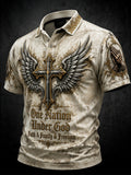 Retro JESUS Faith Art Men's Short-Sleeve Shirt