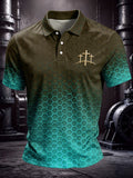 Men's Faith Cross Printed Casual Polo Shirt