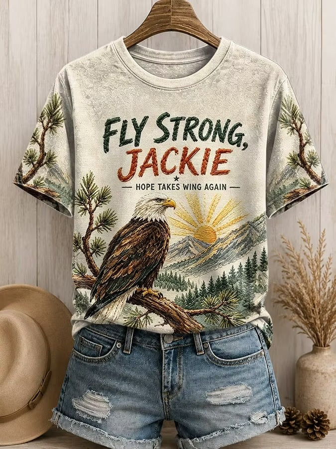 Women's Eagle Jackie Printed Casual T-shirt