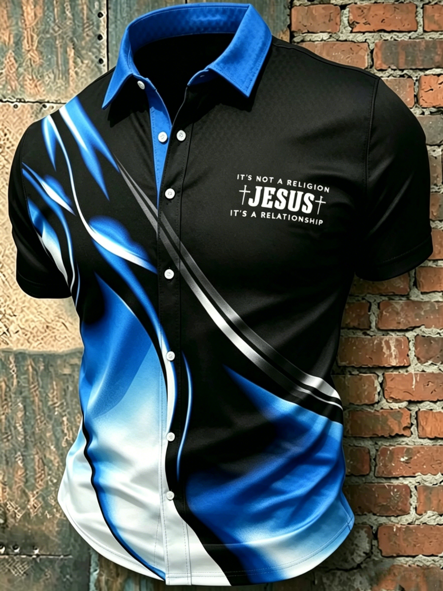 Men's Faith Casual Printed Shirt