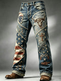 Men's 250th Anniversary Printed Casual Jeans