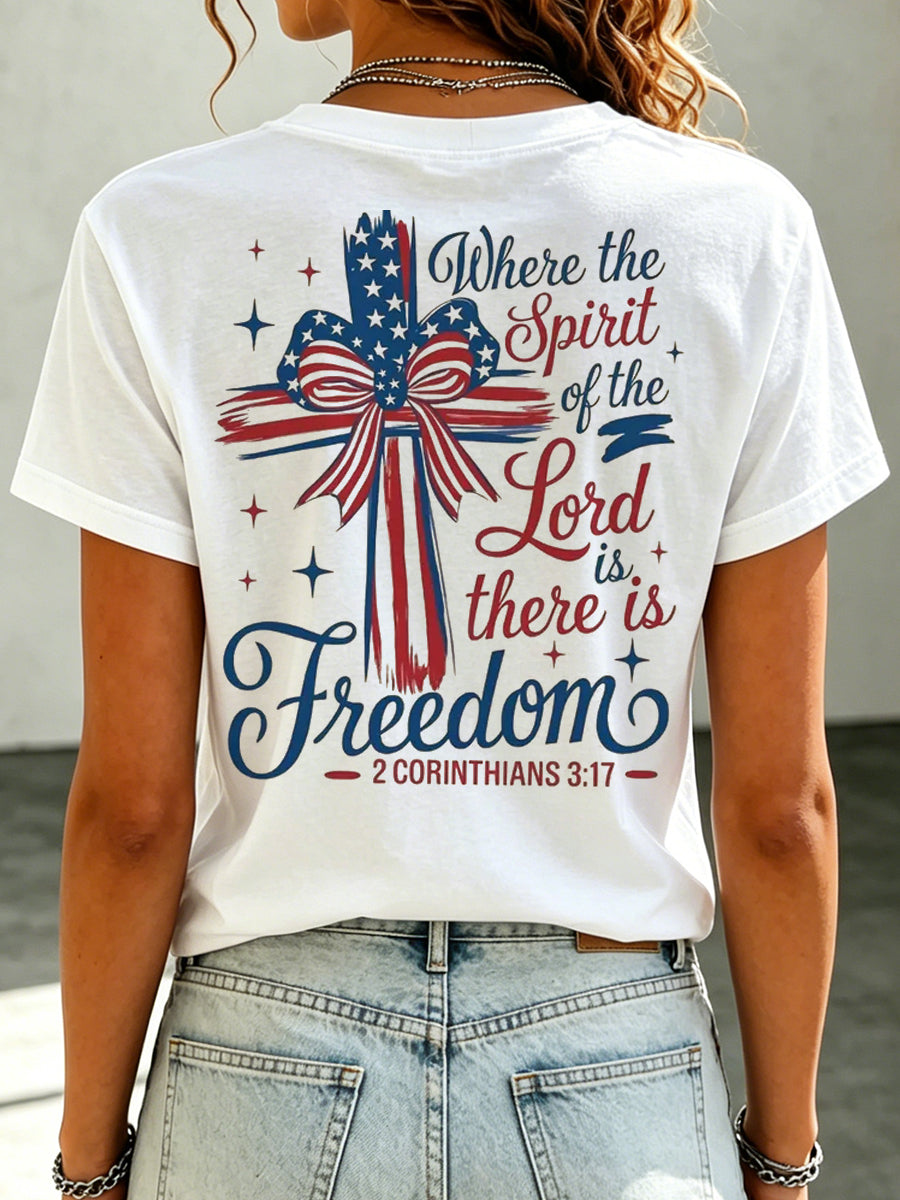 American Faith Jesus Memorial Printed Casual T-Shirt