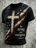 Men'S Faith Pattern Printed Casual T-Shirt