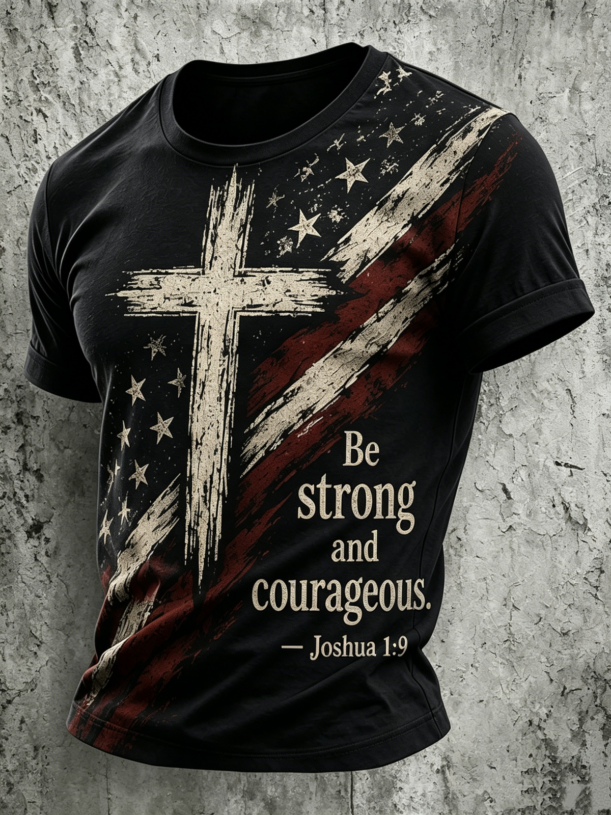 Men'S Faith Pattern Printed Casual T-Shirt