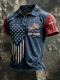 Men'S 250Th Anniversary Faith Printed Casual Polo Shirt