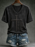 Women'S Christian John 14:6 Jesus The Way The Truth The Life Cross Short Sleeve T-Shirt
