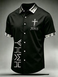Men'S Faith Printed Casual Collar Shirt