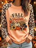 Women's Autumn Casual Pumpkin Rugby Hoodie
