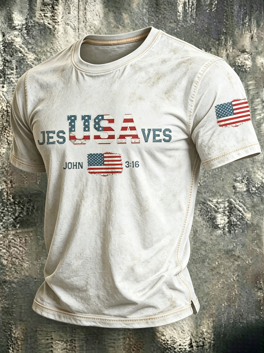 250Th Anniversary Commemorative Faith Printed Round Neck T-Shirt In The United States