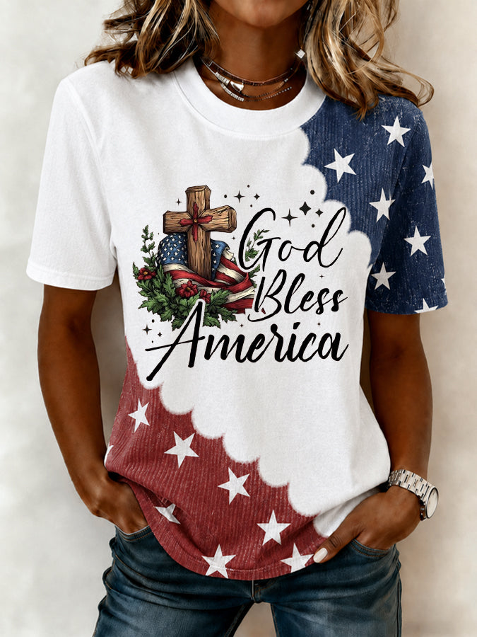 Women'S God Bless America T-Shirt