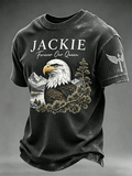 Men's Jackie Forever Our Queen Eagle Pine Mountain Waffle‑Knit Top