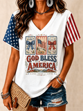 Women'S Religious Faith Floral Art Printed Casual T-Shirt