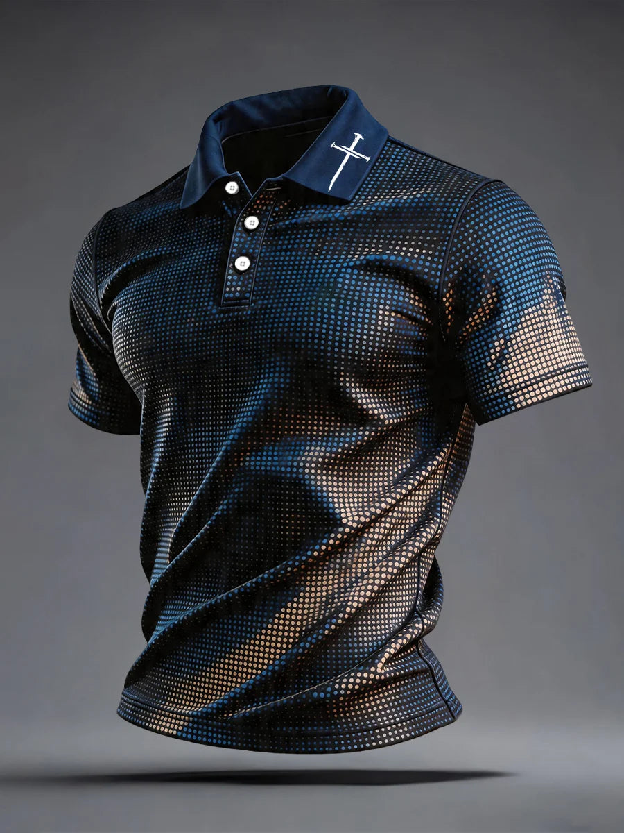 Men'S Faith Print Short-Sleeve Polo Shirt