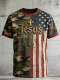 Men'S Faith Print Casual Top