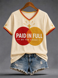 Women'S Casual Faith Print Short-Sleeve T-Shirt