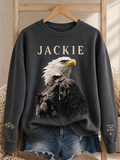 Women'S Forever Over Big Bear, Fly Free Jackie Print Sweatshirt