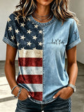 250Th Anniversary Jesus Printed Casual Shirt For American Women
