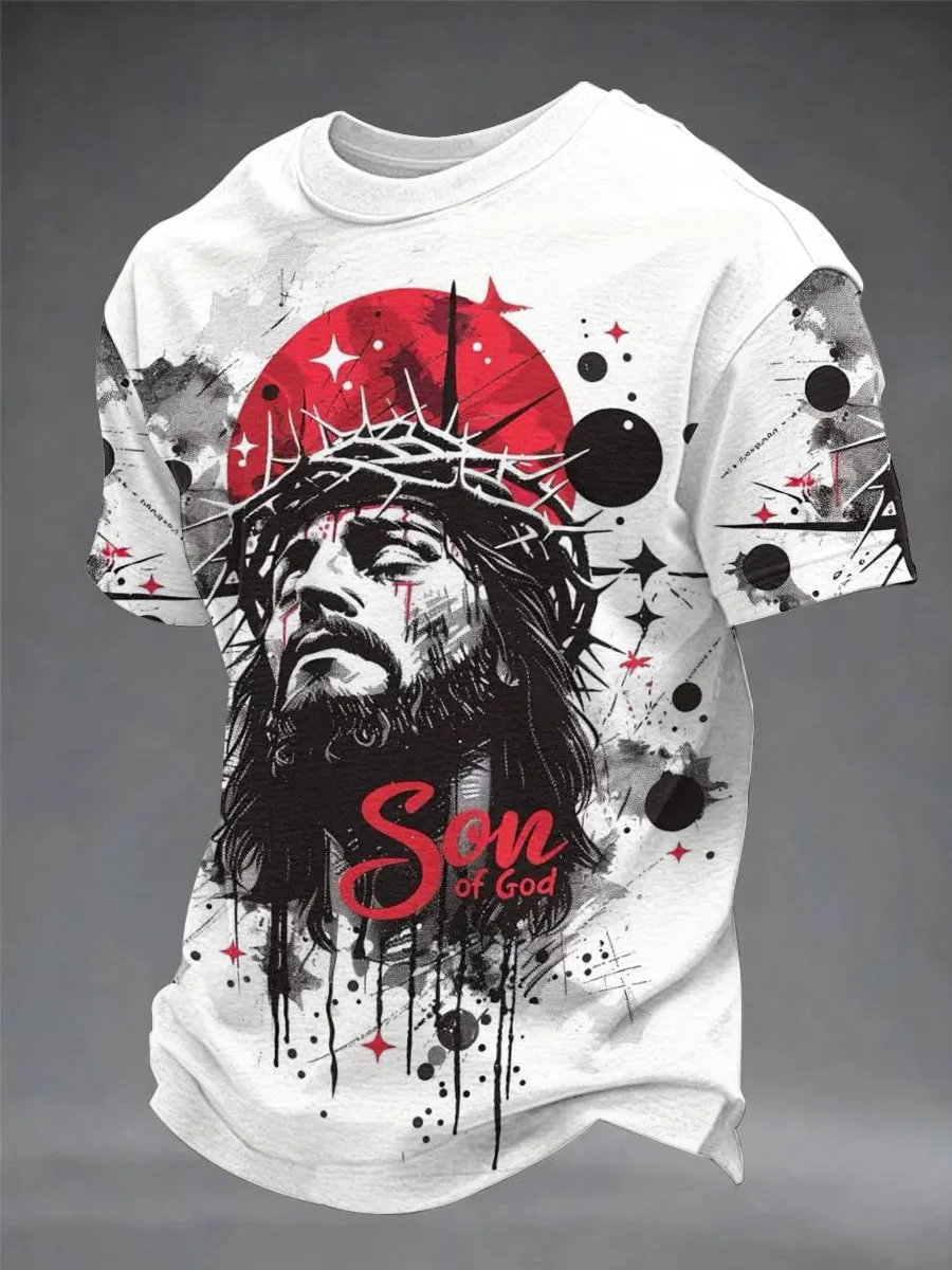 Men'S Faith Print Casual T-Shirt