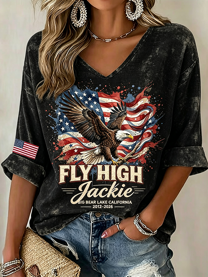 Women's Jackie Forever Our Queen Print Top
